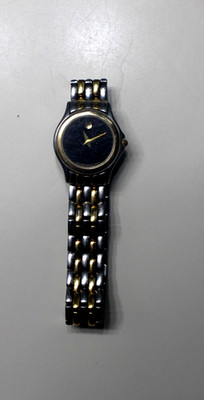 Vintage Swiss MOVADO Museum Two-Tone Ladies Quartz Watch 81-E4