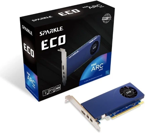 Tarjeta gráfica de consumo de energía Sparkle Intel Arc A310 equipada 50 W SA310C-4G