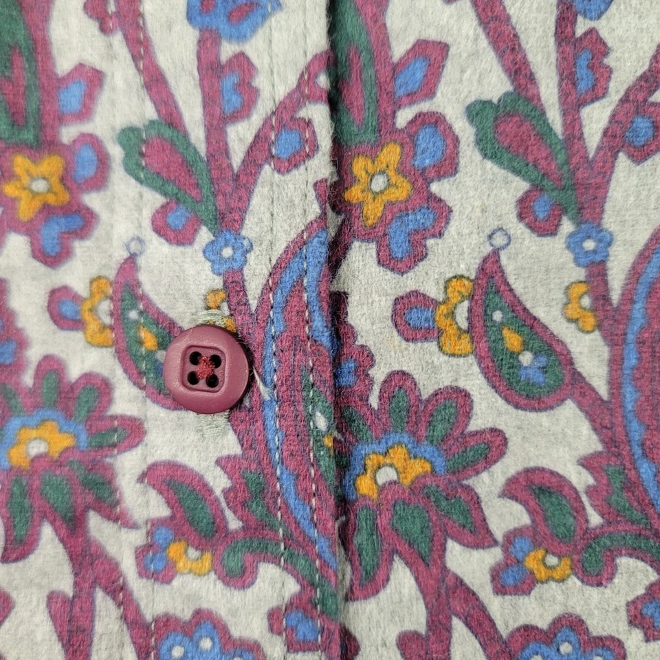 Woolrich 90s Vintage Floral Paisley Button-Up Shirt M USA Cotton Vintage New Foto 4 de 4