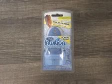 New Sealed Schick Intuition Sensitive Care Razor Set w/ 2 Cartridges-Foot Brush