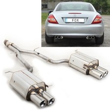 FOX Komplettanlage ab Kat re li je 2x90mm gerollt Mercedes SLK Typ R171 SLK 200
