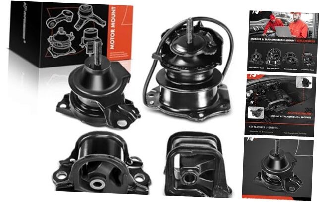 4PCS Engine Motor Mount and 4PCS (1998-2002 Accord L4 2.3L SOHC Automatic)