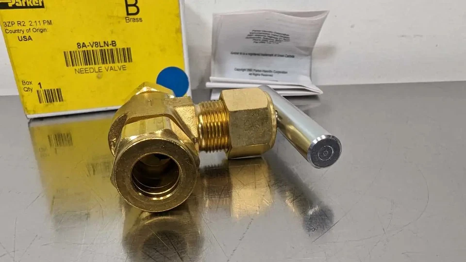 Parker 8A-V8LN-B Brass Needle Valve 1/2" MNPT - Image 3 of 4
