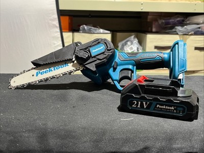 6'' Mini Electric Chainsaw Handheld Wood Cutter Tool One Battery