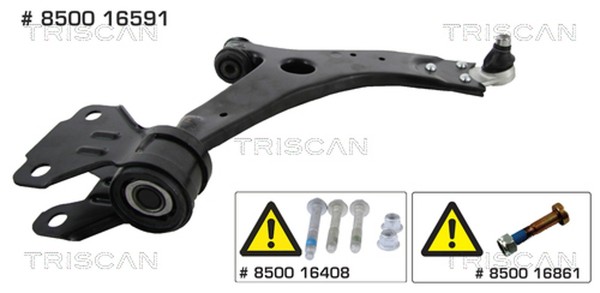 Triscan Querlenker Dreieckslenker 8500 16591 FüR Ford Metall Focus 3 Turnier MAX-image