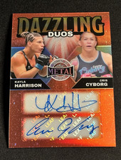 KAYLA HARRISON CRIS CYBORG 2025 LEAF METAL WOMEN OF SPORT 4/4 DUAL AUTO MMA🔥