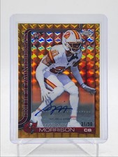 BENJAMIN MORRISON 2025 TOPPS CHROME ROOKIE GOLD GEOMETRIC RC AUTO /50 Q6383