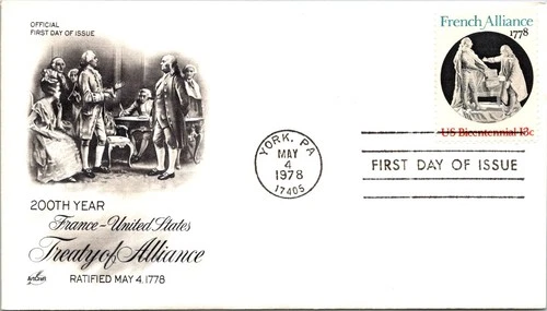 S07-8557, FRENCH ALLIANCE, BICENT., *ARTCRAFT FIRST DAY COVER