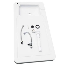 Kitchen Foldable Fish Killing Clean Cutting Outdoor 45 in Table with Sink Faucet