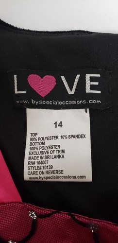 Stunning Pink Party Dress by LOVE - Size 14 - Picture 4 of 8