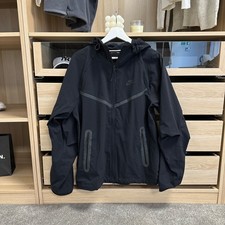 Nike Tech Mens Woven Windbreaker Hoodie Track Jacket Size S Black HM7151-010