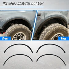 For 2021-2025 Ford Bronco 2/4-Door Front &Rear Fender Flares Textured Steel 4Pcs
