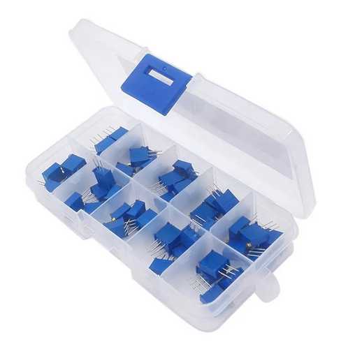 3296W 10 Values Multi-turn trimmer potentiometer 3296 Variable Resistor Kits - Picture 3 of 6