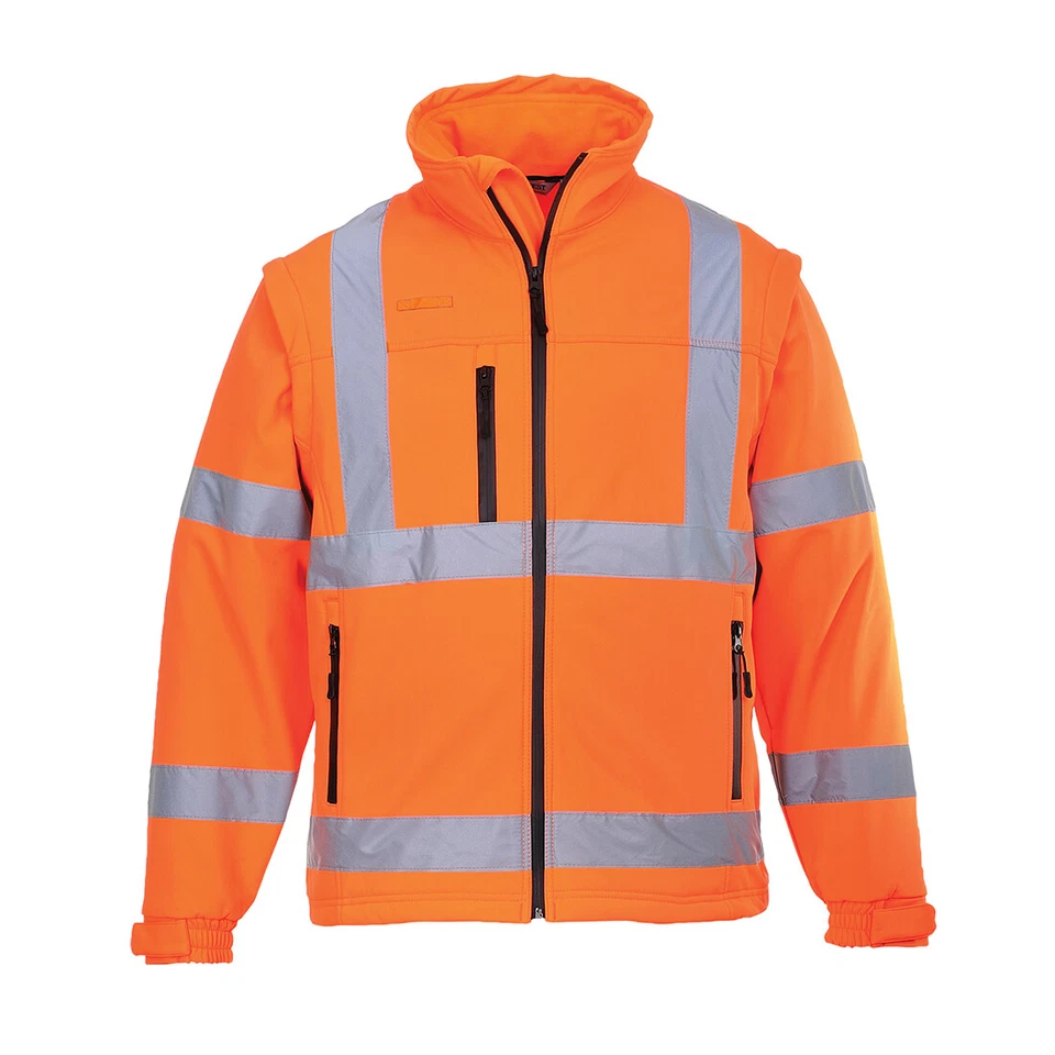 Portwest US428 Hi-Vis Reflective Softshell Waterproof Safety Work Jacket ANSI - Image 3 of 4