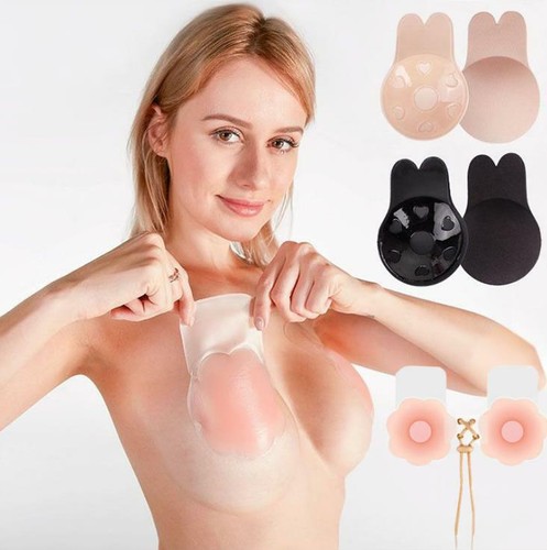 2 Stck. Silikon Push Up Bruststraffung Pasties Klebeband Kleber unsichtbar BH Abdeckung - Bild 5 von 17
