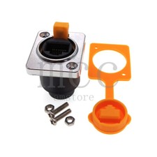 RJ45 female panel mounting holder adapter  Network Ethernet connector  Straight  