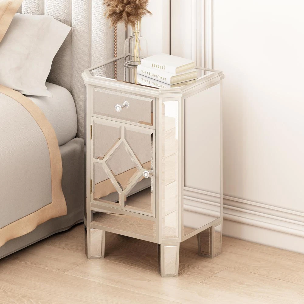 Mirrored bedside table ebay deals