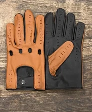 Driving Gloves Car Motorcycle Biker Genuine Leather Police Driver Gloves #A-19