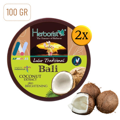 HERBORIST Bali Body Scrub Coconut VCO Brighten Smoot Moist Long Lasting 2X100gr