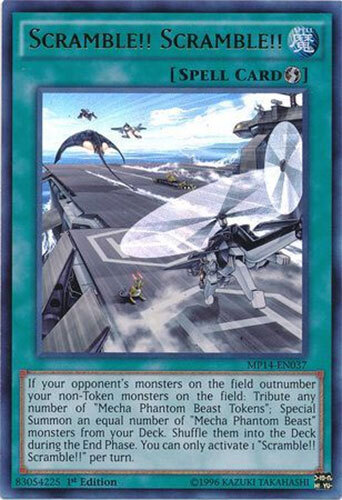 Yu-Gi-Oh MP14-EN037 SCRAMBLE SCRAMBLE Ultra Rare Holo NM/M Condition Yu-Gi-Oh MP14-EN037 SCRAMBLE SCRAMBLE Ultra Rare Holo NM/M Condition