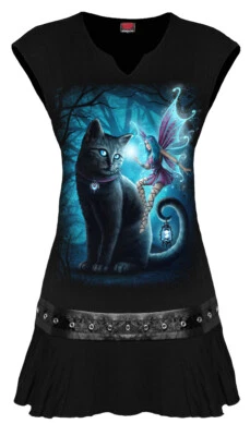 Spiral Direct Katze Und Fairy Nieten Taille Kleid Top / Damen / Katze/ Gothic/ - Bild 1 von 2