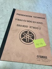 Yamaha moto SAV V_Max FJ1200 XV1000 SRX600 XT600Z présentation technique 1986