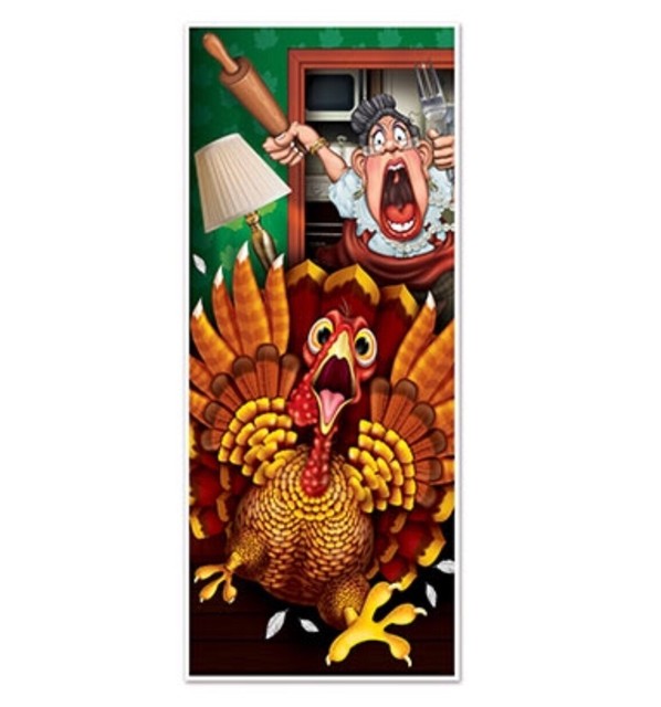 Wild Turkey 30” X 6’ Plastic Door Cover Birthday Party Decorations