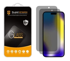 2x Supershieldz Privacy Tempered Glass Screen Protector for iPhone 15 Pro Max