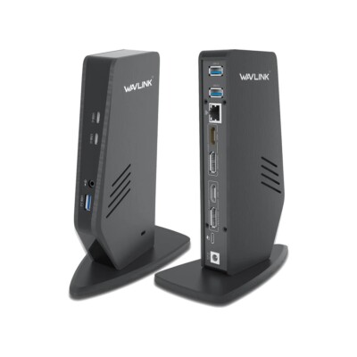 WAVLINK USB-C USB 3.0 5K Universal Laptop Dockingstation mit Dual 4K Display