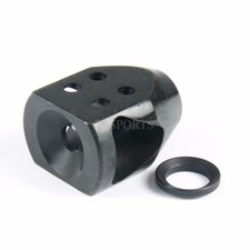 NEW 223 .223 Black Short Compact Mini Tanker Style Muzzle Brake 1/2x28 Pitch