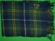 "Rugby by Ralph Lauren Tartan Plaid Lambs Wool Scarf Made In Scotland"