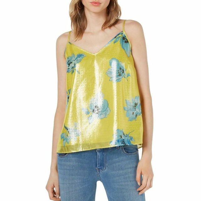 yellow floral cami top