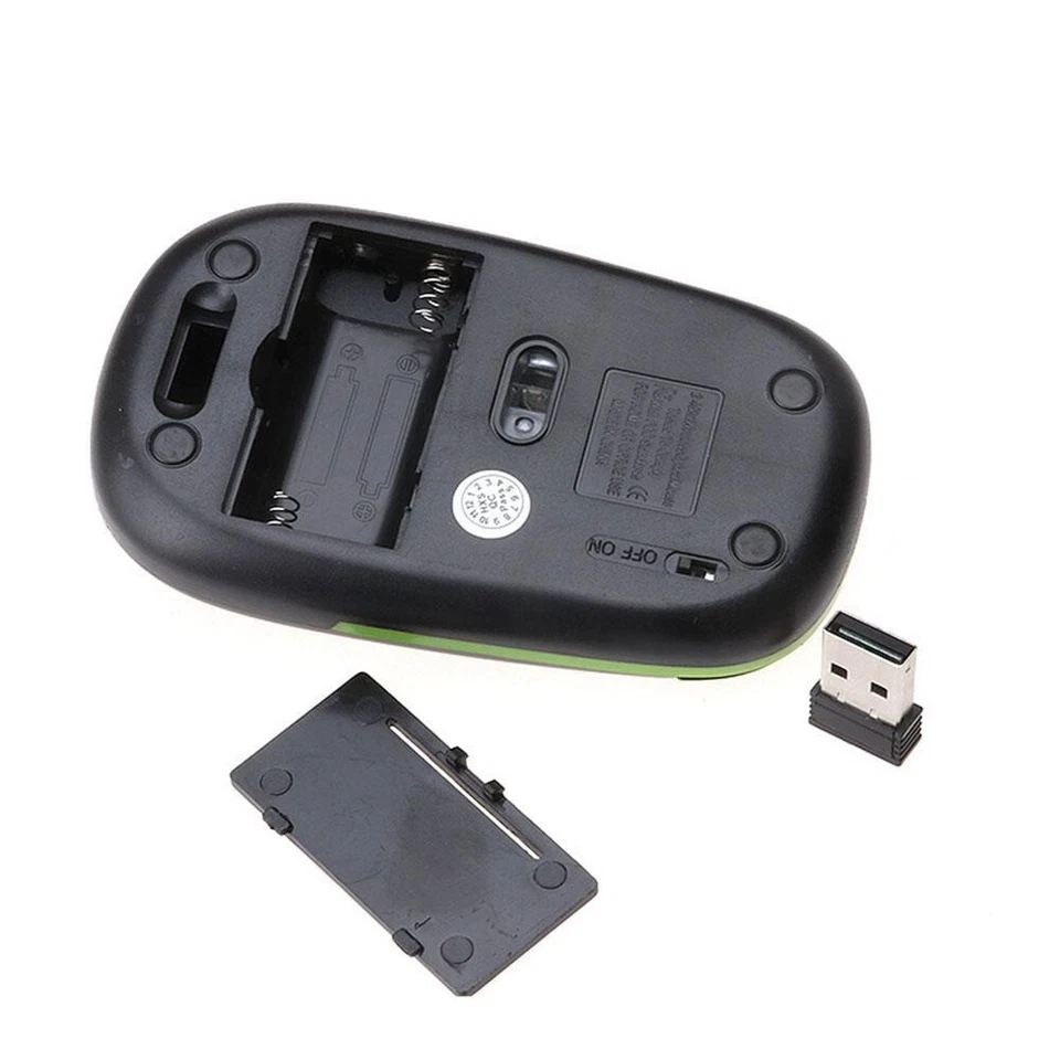Portable Wireless Mouse Slim 2.4ghz for Laptop Pc 1600dpi 10m Free Movement - Image 2 of 4