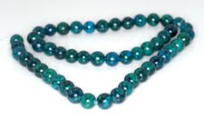 8MM CHRYSOCOLLA GEMSTONE ROUND LOOSE BEADS 16"