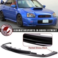 Fits 04-05 Subaru Impreza WRX STI V-Limited Gloss Black Front Bumper Lip Spoiler