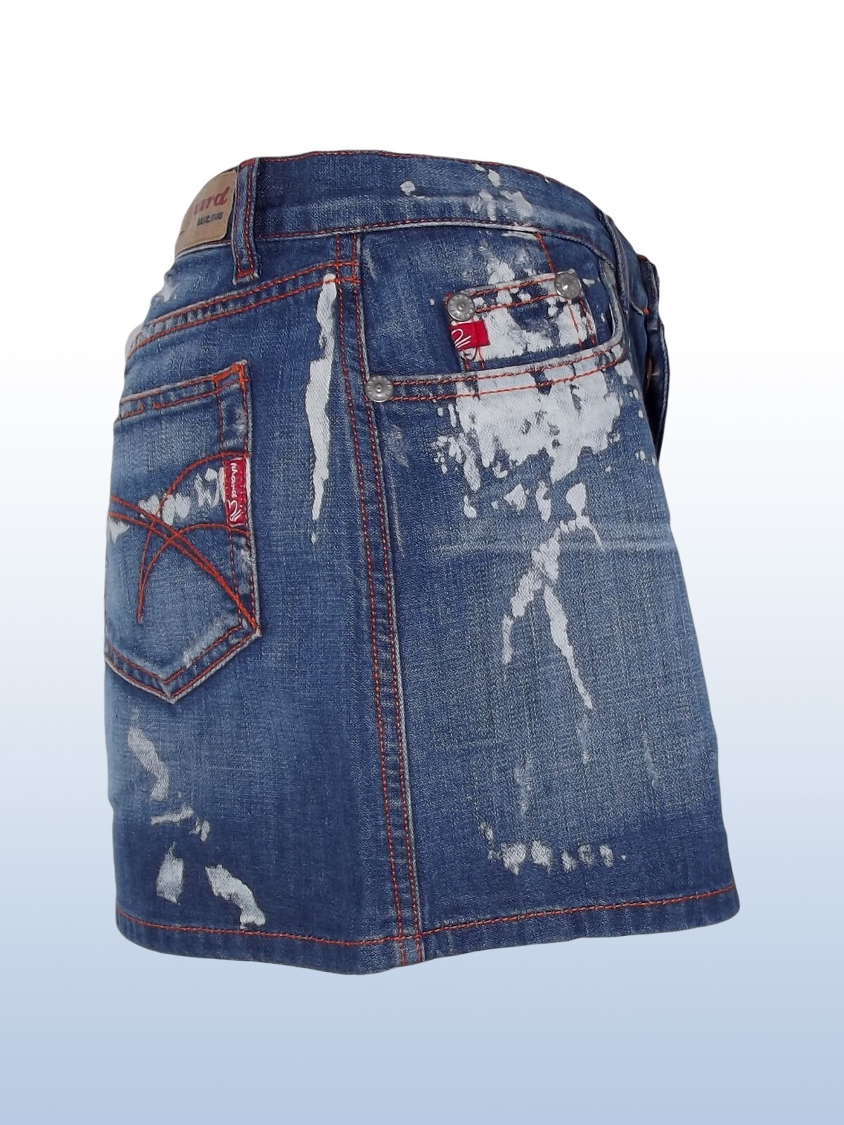 Phard Mini Gonna Jeans Skirt Denim Blu Donna Dritto 43 W 29 E39 M L Medium Large image 5