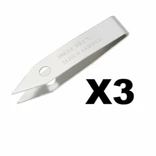 Uncle Bill's Sliver Gripper Tweezers Stainless Steel Keychain Survival ~ 3 Pack