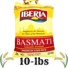 Basmati Rice Iberia Premium Aged Indian Rice Naturally Aromatic 10-lbs