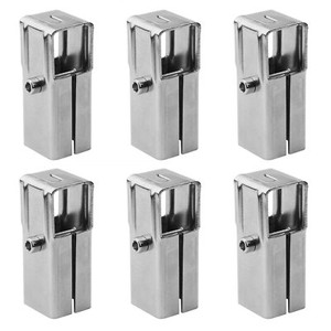 6Pcs Stainless Steel Square Pipe Clamps - M35x35mm 304 Grade U Brackets For Tube Installation