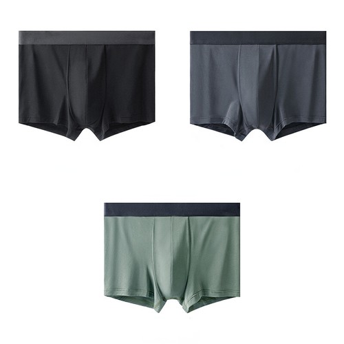 3 PIEZAS Calzoncillos Boxer Cintura Media Pornográficos Para Hombre Ropa Interior Algodón Suave Pantalones Cortos - Imagen 7 de 20