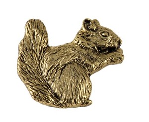 Authentic Squirrel Lapel Pin or Magnet, 1 Inch, Grey, Cute, Forest Animal M184