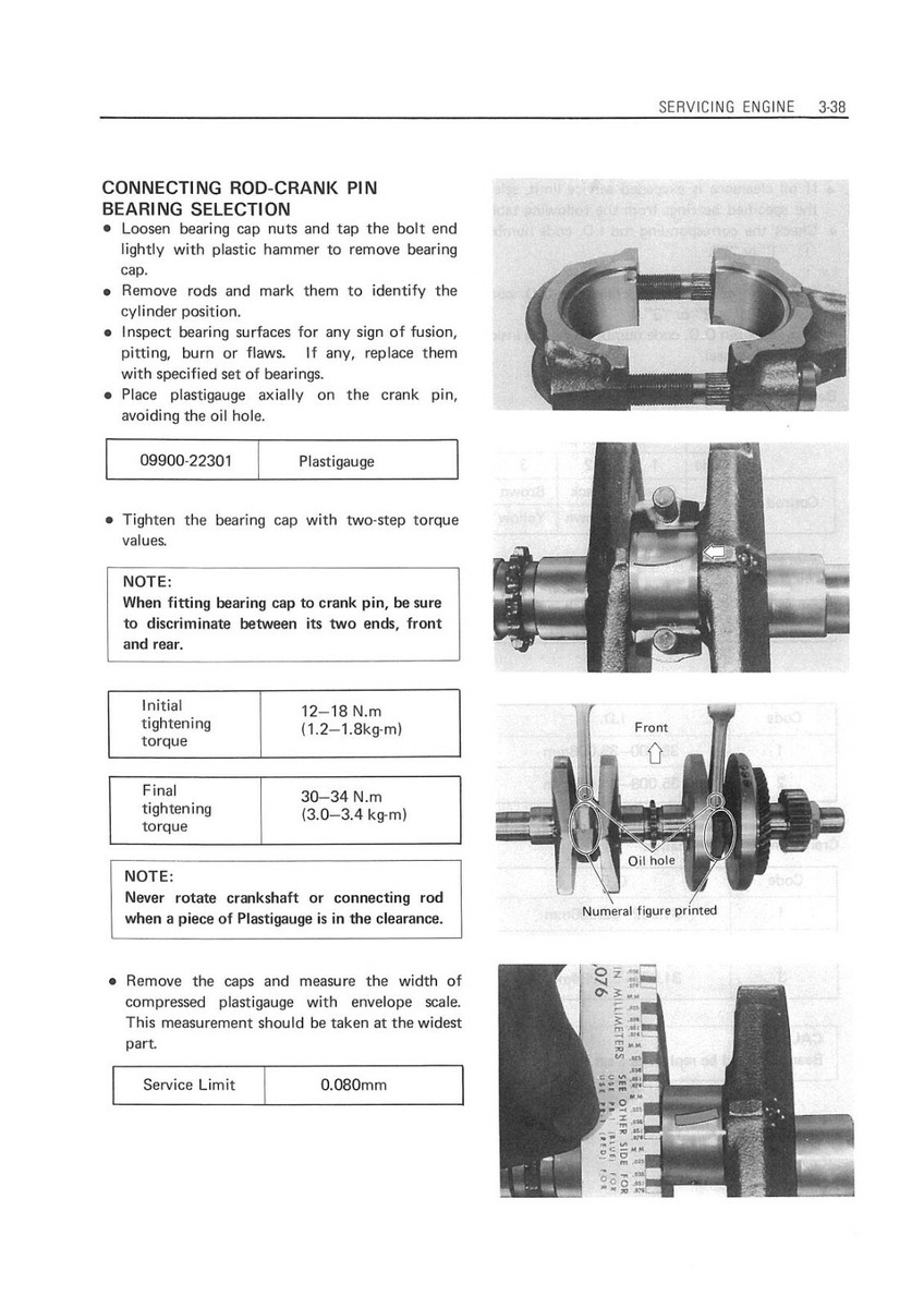 SUZUKI Workshop Manual GSX400 GSX250 1979 1980 1981 Maintenance