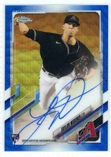 Taylor Widener 2021 Topps Chrome Rookie Auto BLUE WAVE REFRACTOR SP /150