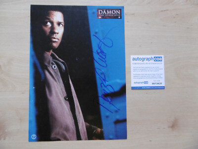 Denzel Washington Original Autogramm signed A4 Lobbycard ''Dämon'' ACOA