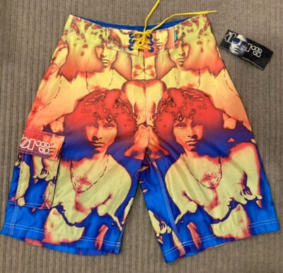 The Doors Mens Board Shorts Swim Trunks Size 28 Dragonfly Jim Morrison NEW