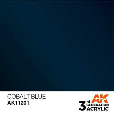 AK INTERACTIVE 11201 3GA COBALT BLUE (METALLIC) 17ml (3GEN Acrylic Paint)