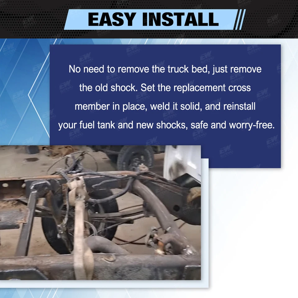 Soporte de tanque delantero y trasero, montaje de amortiguador para 07-14 Chevy Silverado/GMC Sierra 1500 Foto 3 de 4