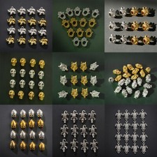 Pulseras de cuentas sueltas de aleación con cabeza de búho de león cabeza de búho de Buda de 10 piezas