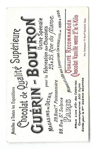 Amiral Touchard -- Chromo Guérin-Boutron - Trade card - Picture 2 of 2