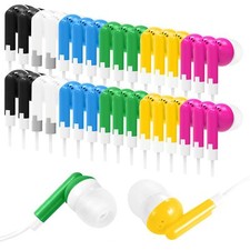 60 Pack Earbud Bulk Kids Headphone for Classroom School Wholesale Class room ...